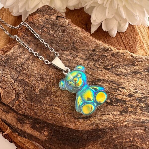Collar Osito turquesa