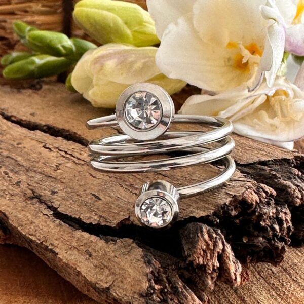 Anillo Doble strass