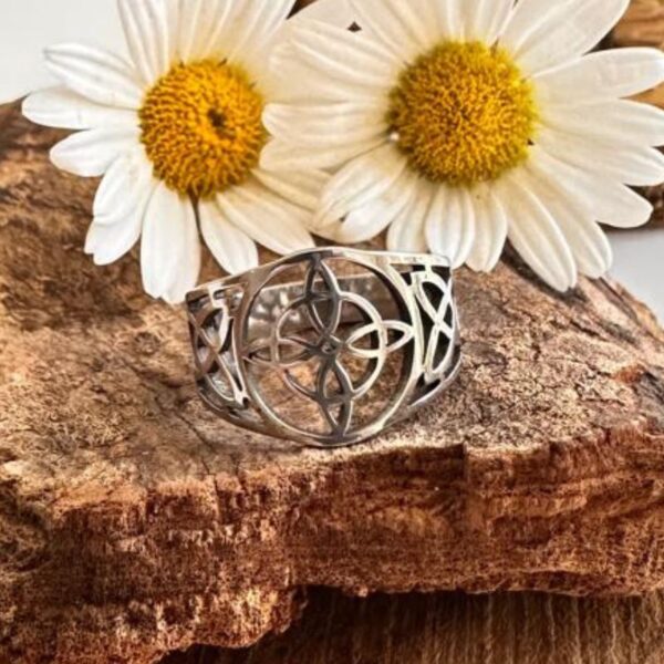 Anillo Nudo de bruja ancho