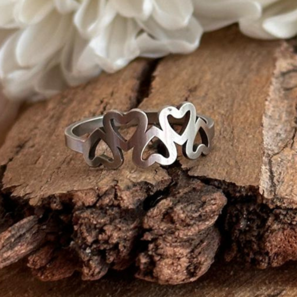 Anillo Corazones globito