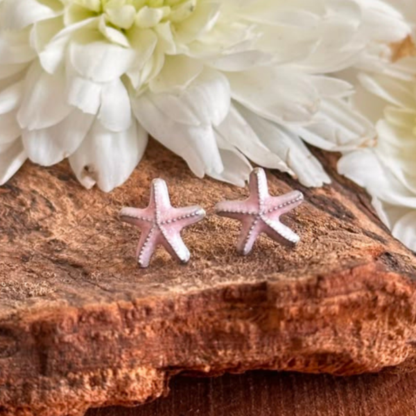 Aros Estrellas de Mar rosas